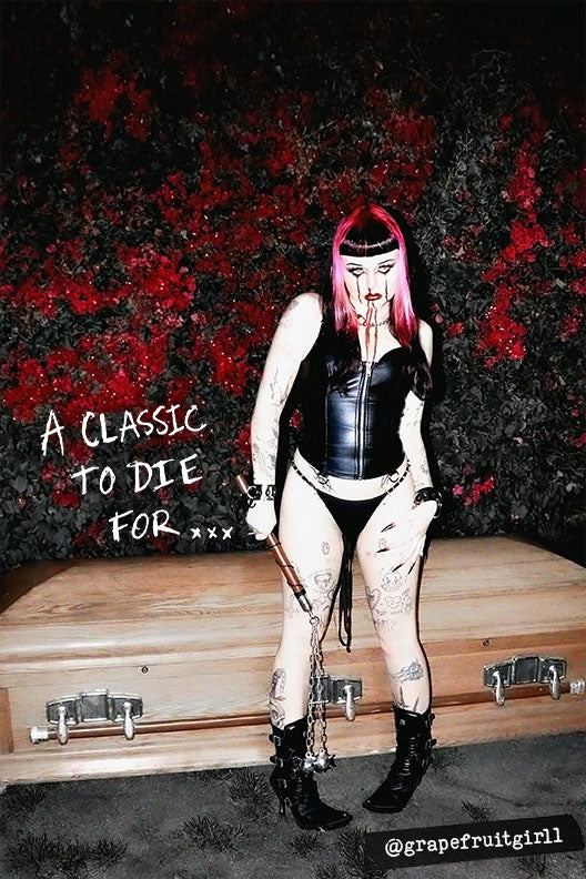 Hardcore Classic Bustier Black Matte PU Vegan Leather-Tops-Lip Service