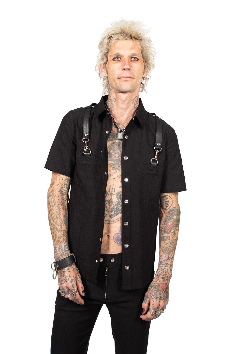 Men's Short Sleeve Gangsta Pranksta Shirt-Tops-Lip Service