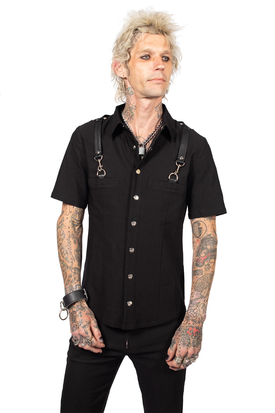 Men's Short Sleeve Gangsta Pranksta Shirt-Tops-Lip Service