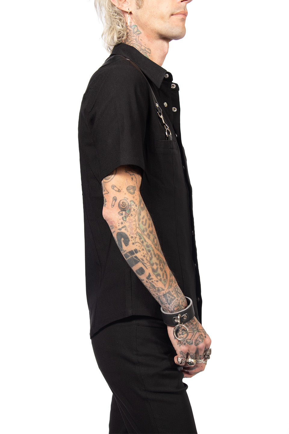 Men's Short Sleeve Gangsta Pranksta Shirt-Tops-Lip Service