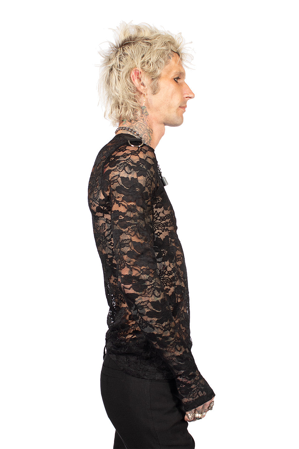 The Brat Prince Lace Long Sleeve Shirt-Tops-Lip Service