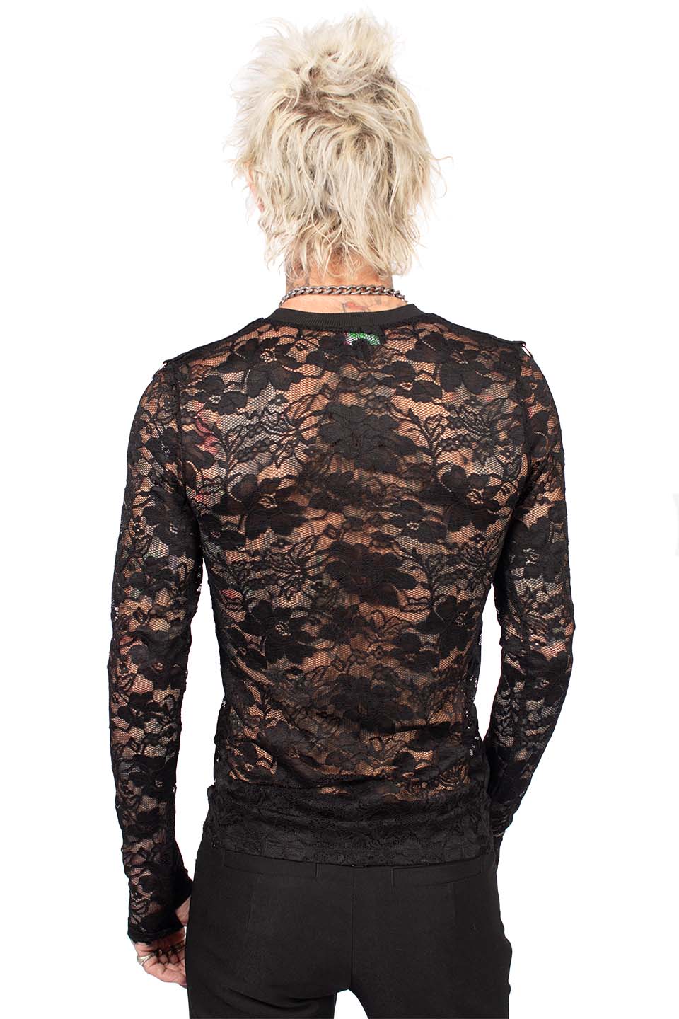 The Brat Prince Lace Long Sleeve Shirt-Tops-Lip Service