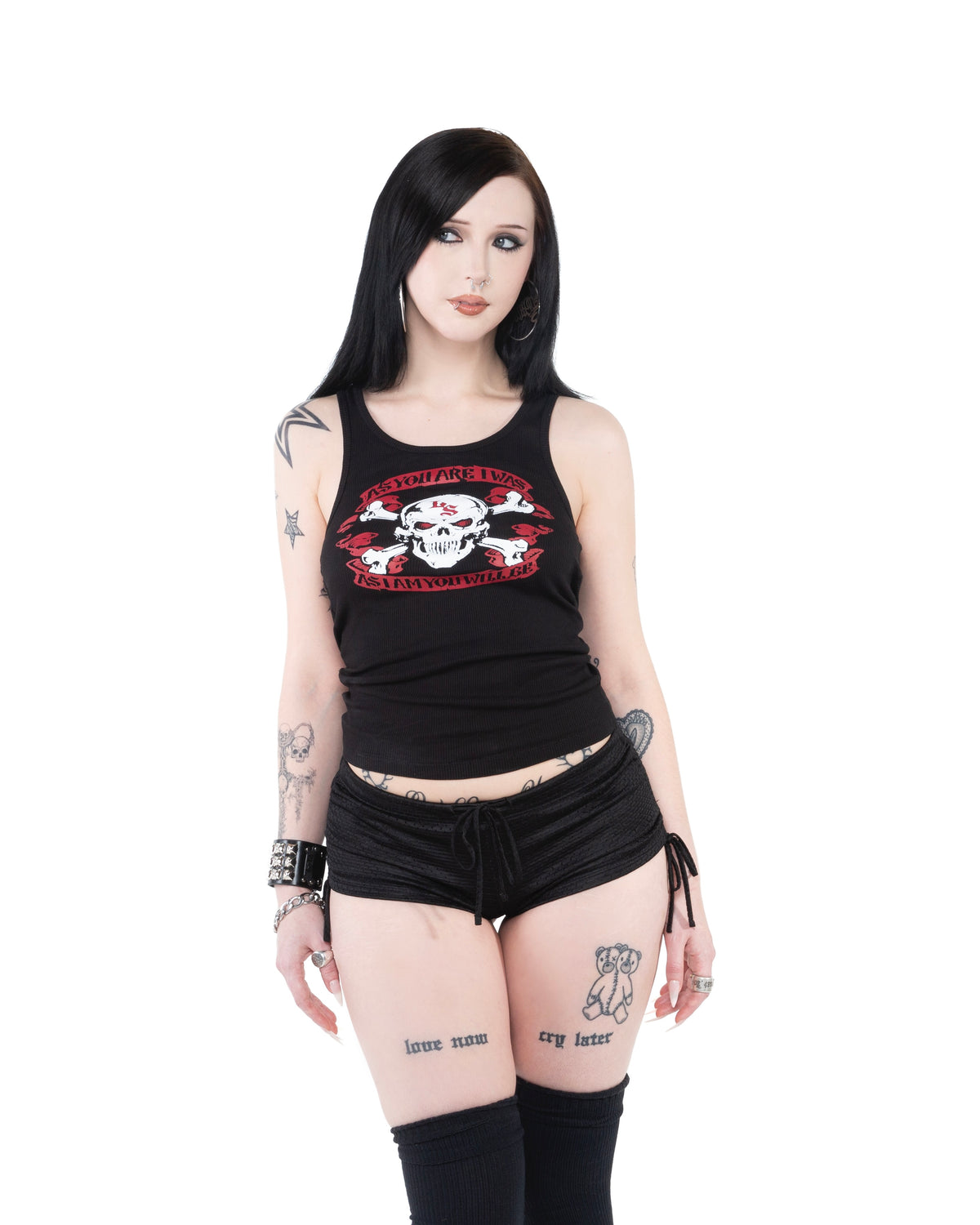 Lip Service X iGirl Skully Tank-Tops-Lip Service