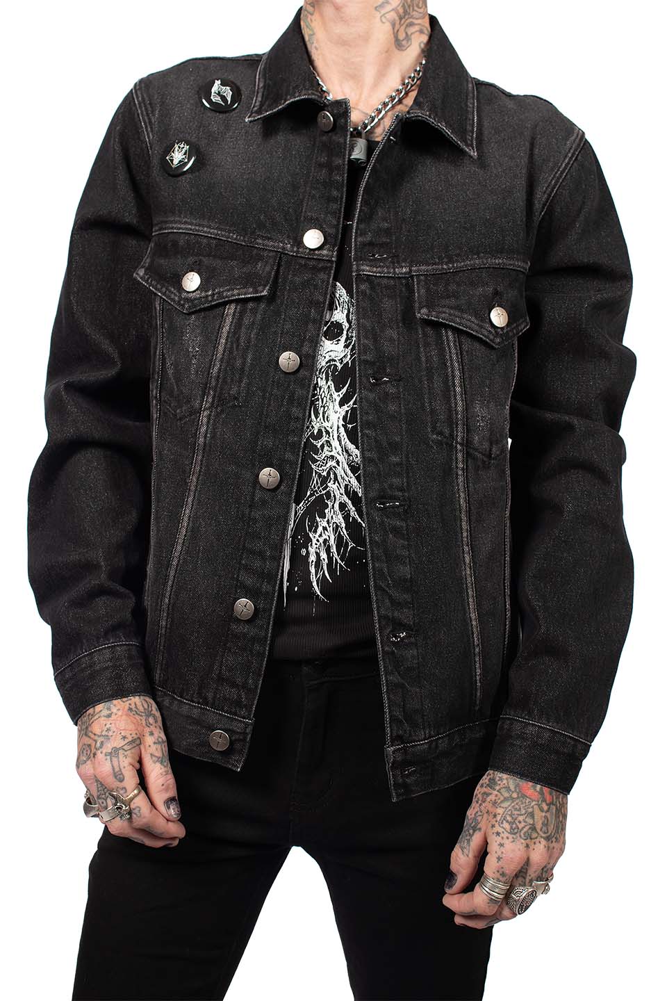 Lip Service X Riddick Vintage Wash HESHER Trucker Jacket-Tops-Lip Service