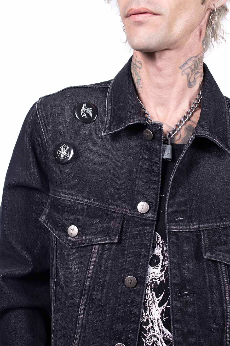 Lip Service X Riddick Vintage Wash HESHER Trucker Jacket-Tops-Lip Service