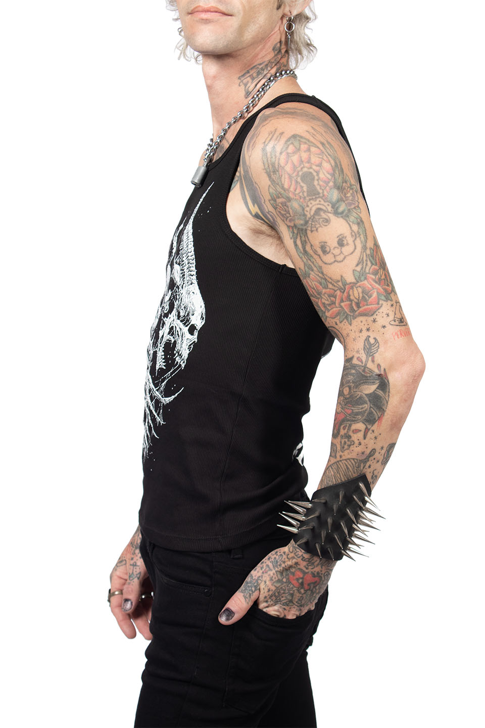 Lip Service X Riddick Skull Crest Tank-Tops-Lip Service