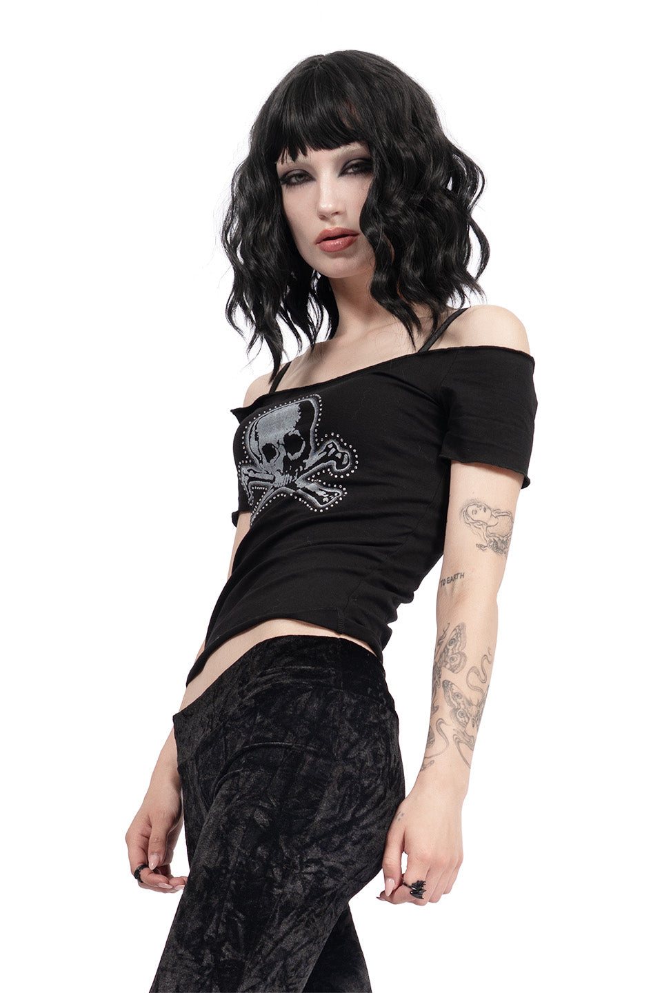 Skully Glam Tee-Tops-Lip Service