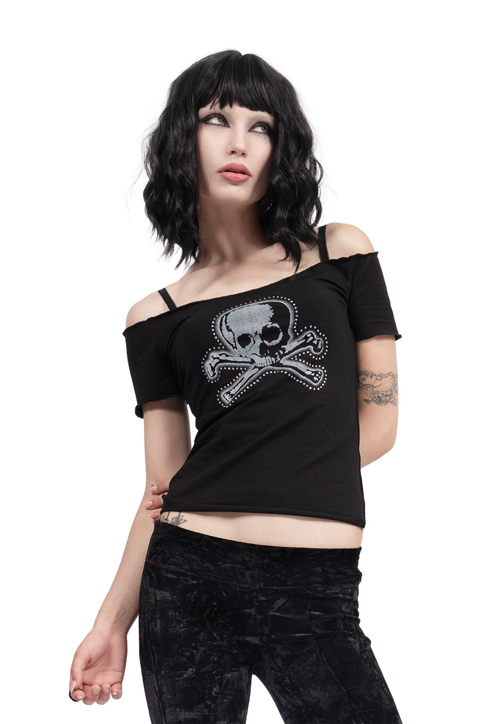 Skully Glam Tee-Tops-Lip Service