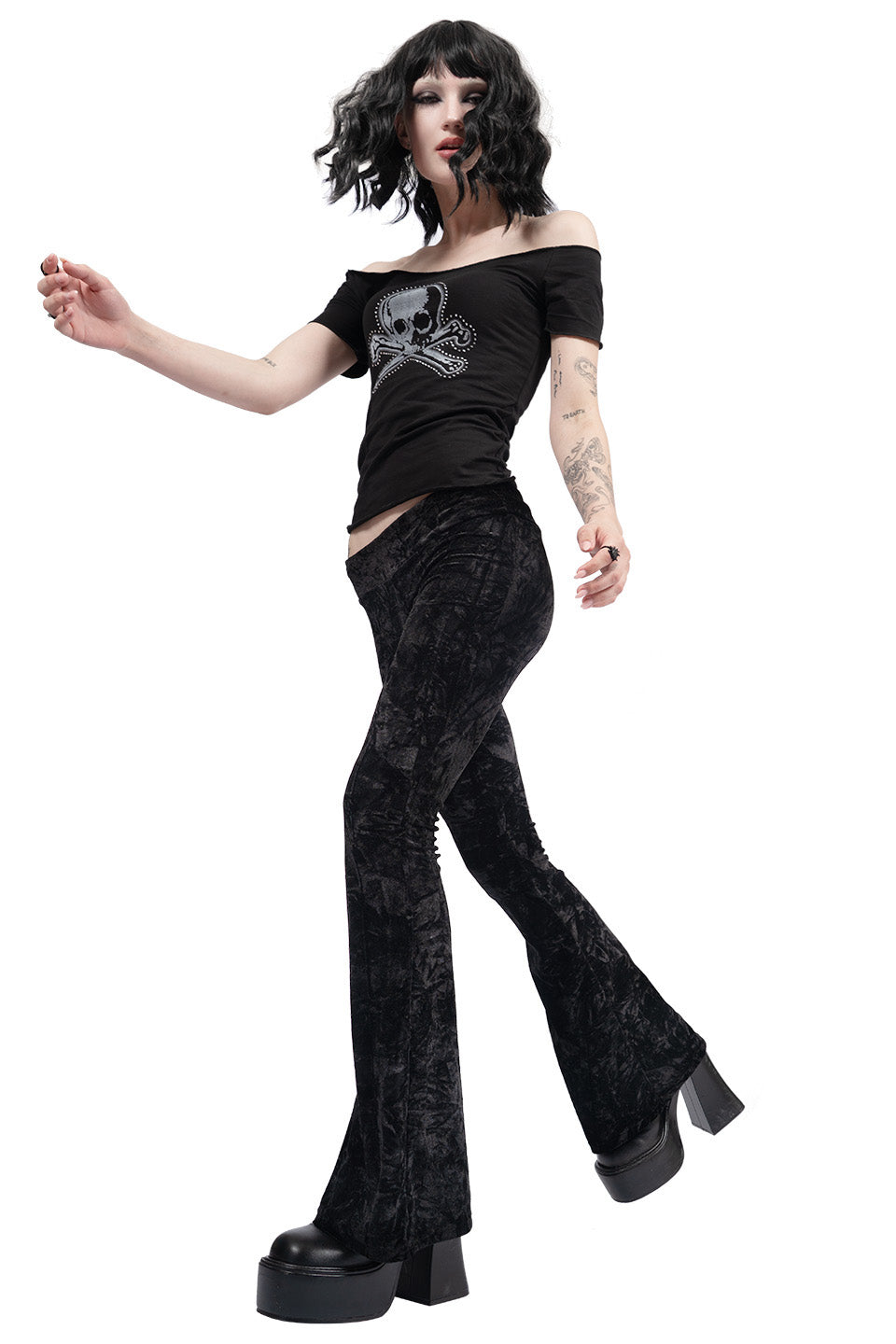 Skully Glam Tee-Tops-Lip Service