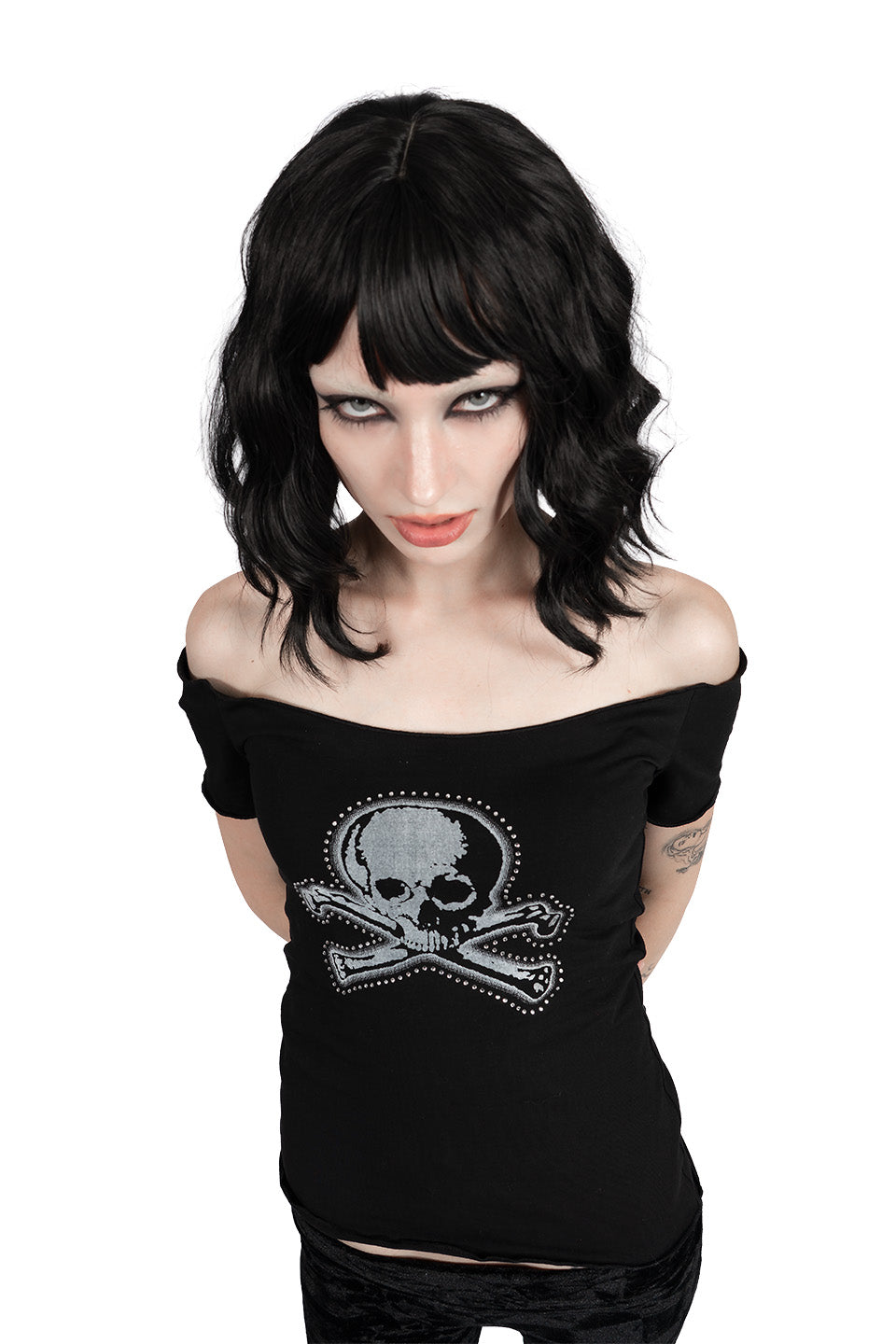 Skully Glam Tee-Tops-Lip Service