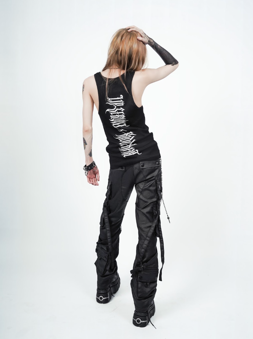 Future Division Wasted Waxed Unisex Cargo Jeans-Bottoms-Lip Service