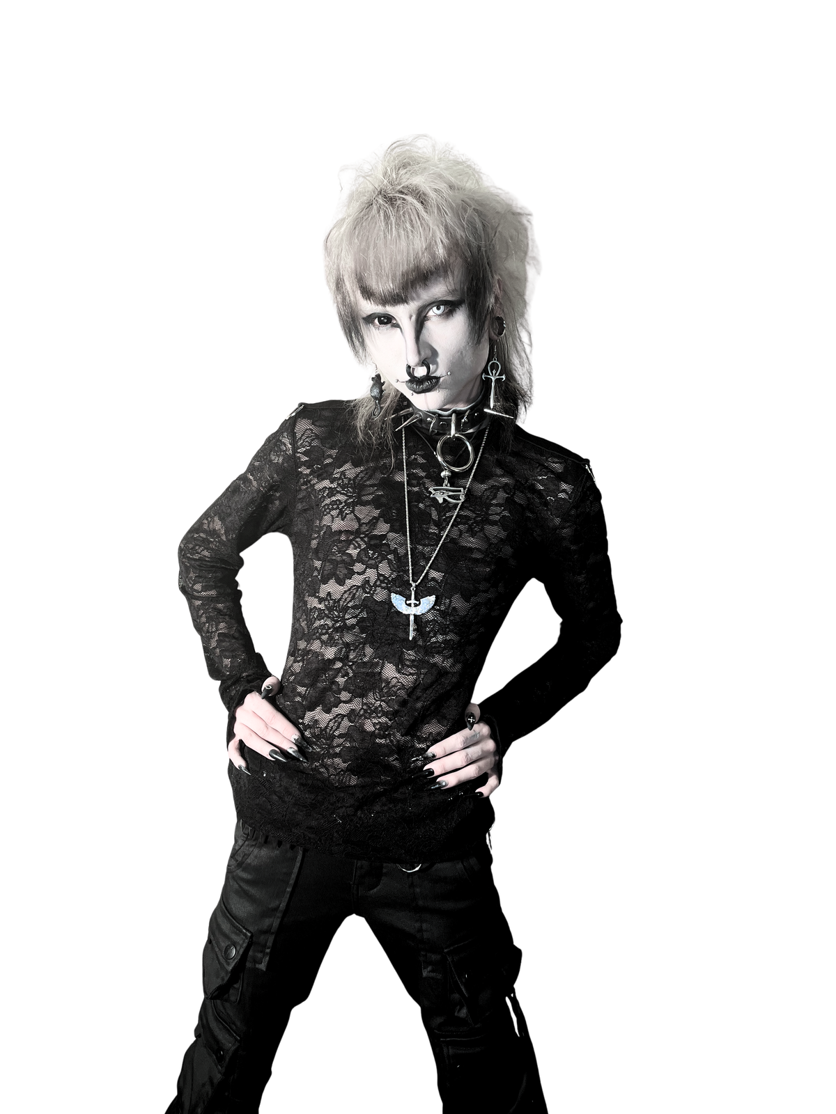 The Brat Prince Lace Long Sleeve Shirt-Tops-Lip Service