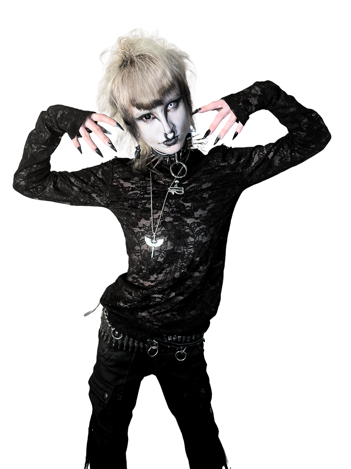 The Brat Prince Lace Long Sleeve Shirt-Tops-Lip Service