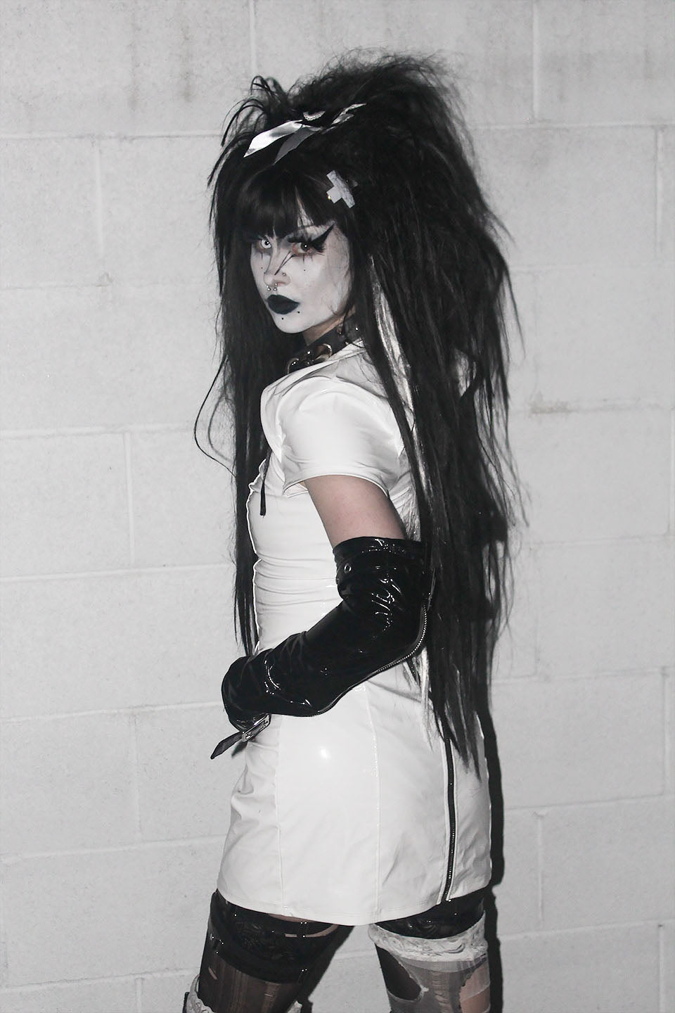 (Copy) White Vinyl Houses of the Holy Wicked Sinner Cross Dress (Copy)-Dresses-Lip Service