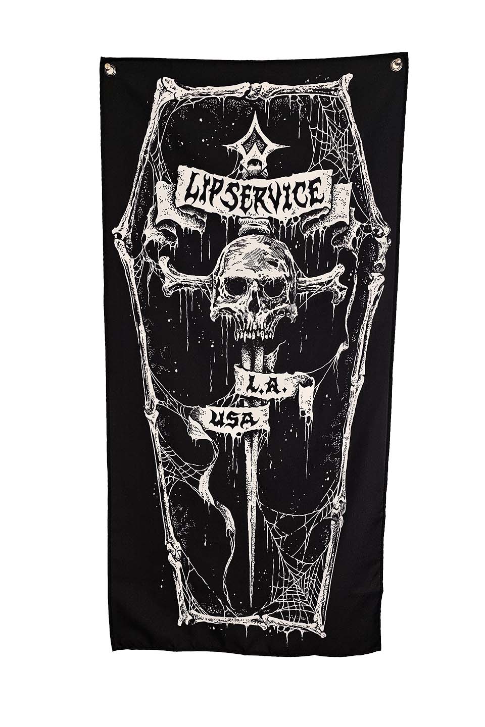 Lip Service Coffin Wall Banner