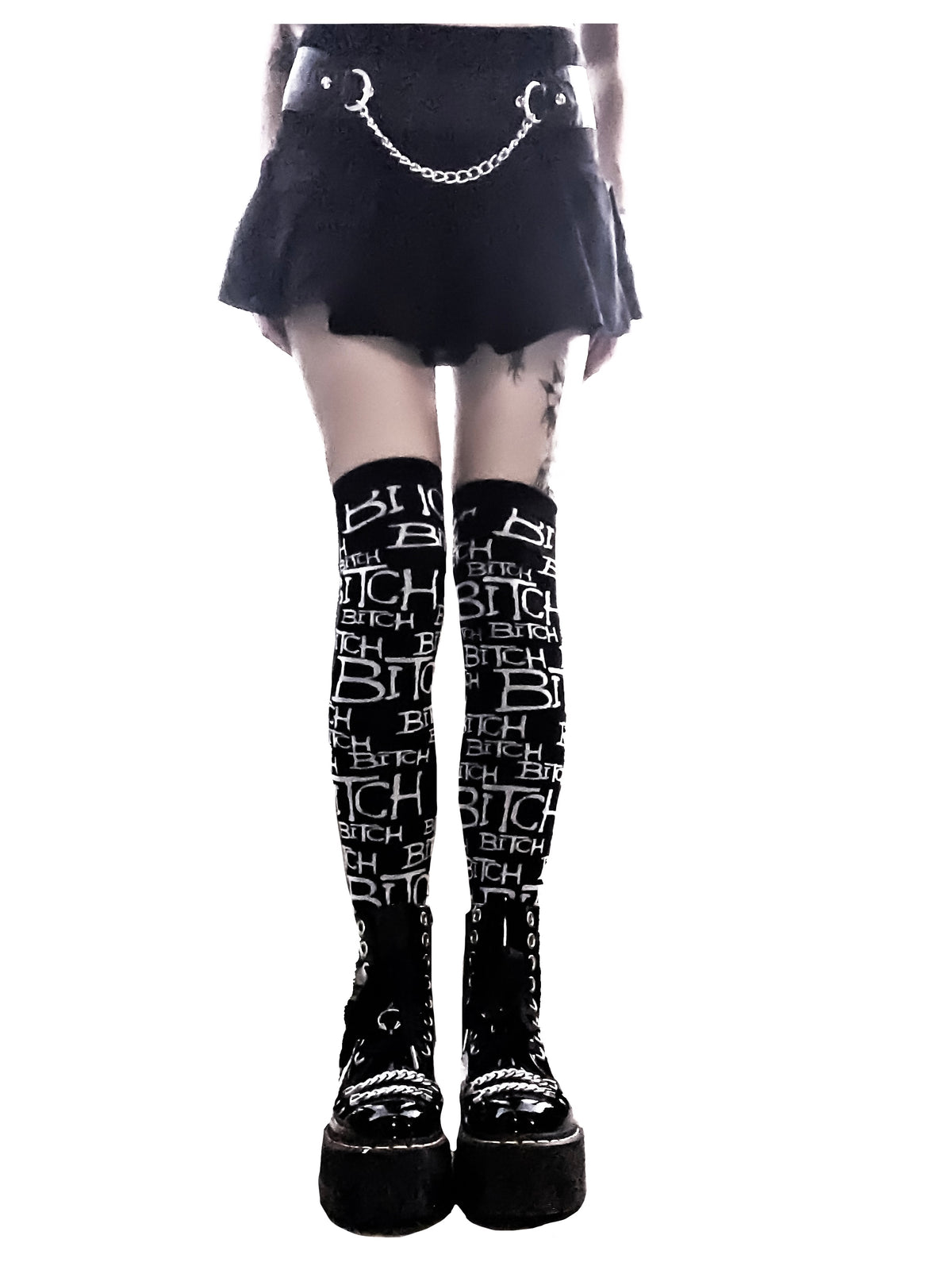 Bitch Thigh High Socks-Accessories-Lip Service