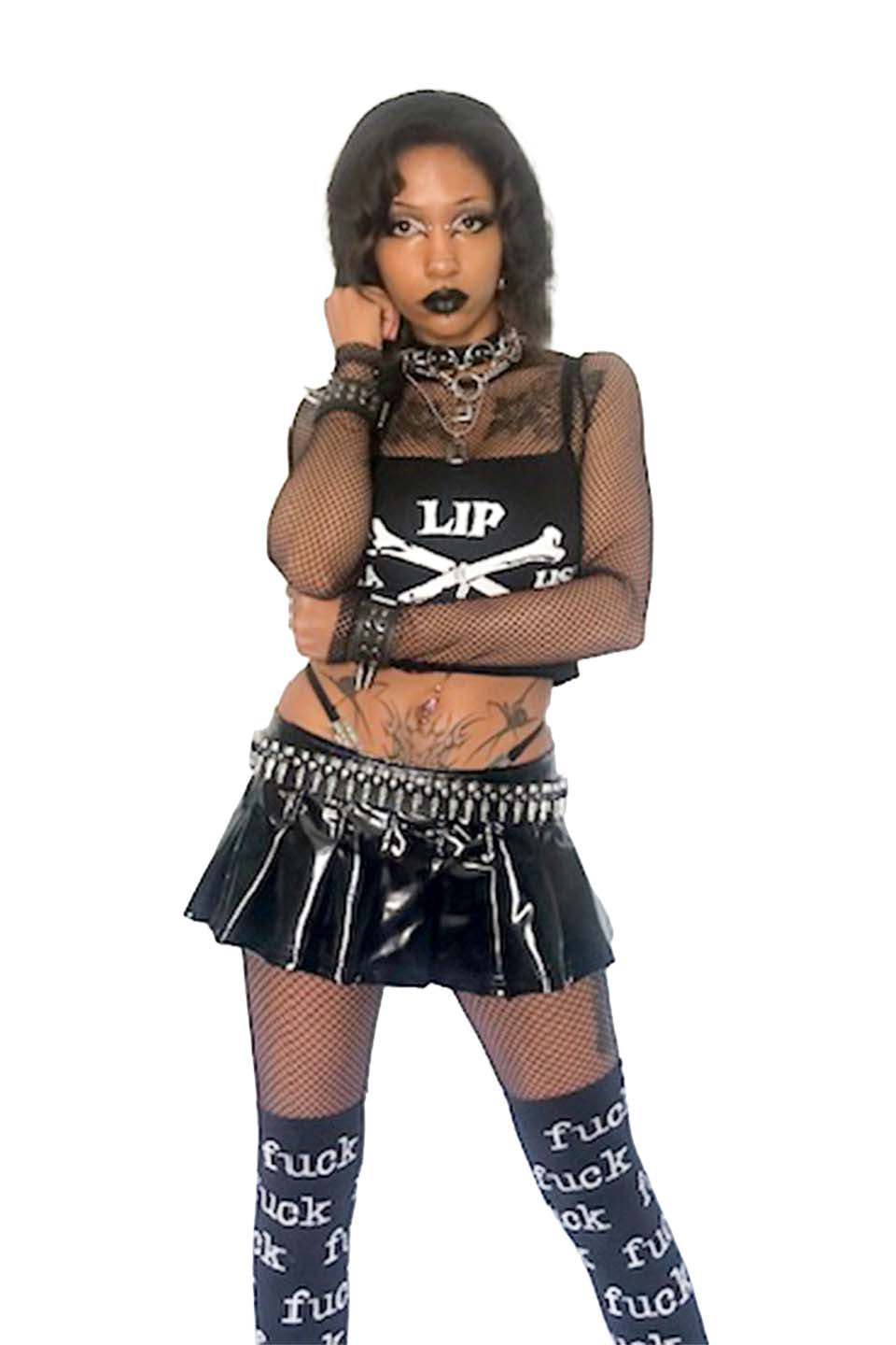 Classic Fishnet Long Sleeve-Tops-Lip Service