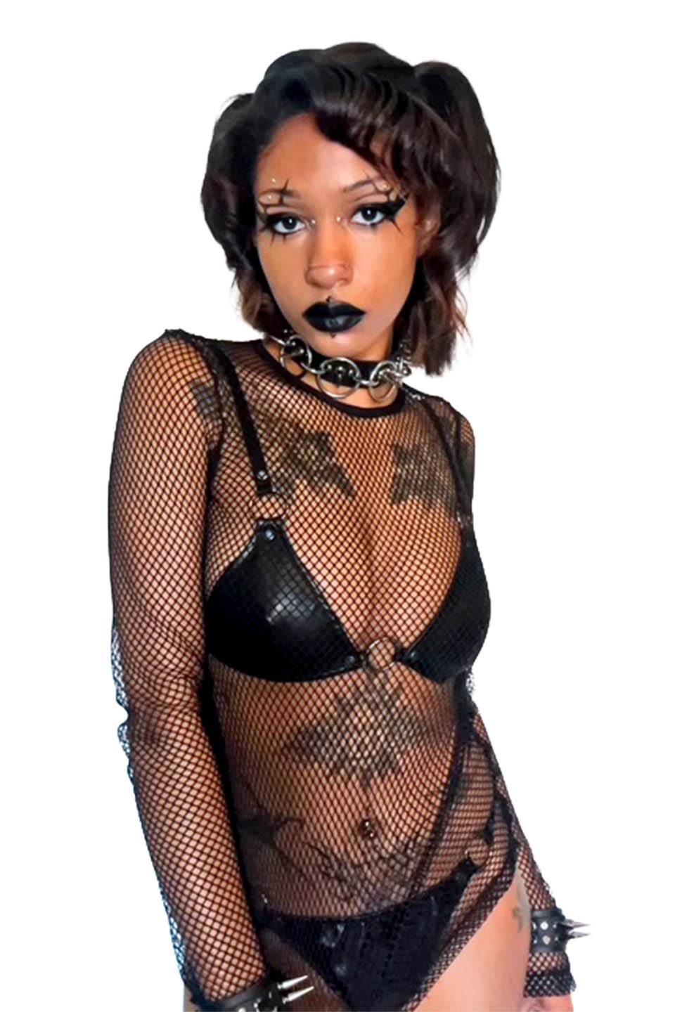 Classic Fishnet Long Sleeve-Tops-Lip Service