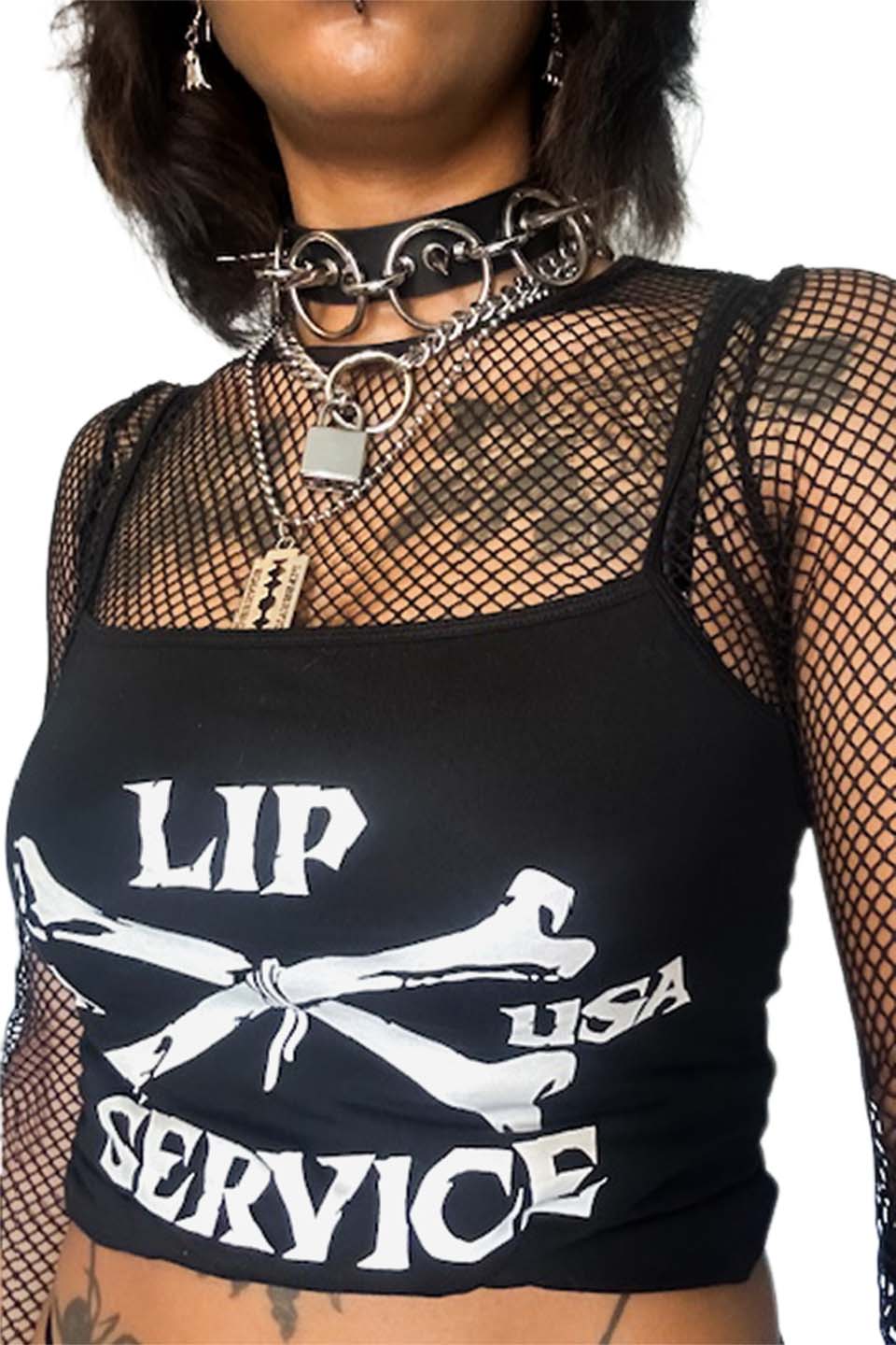 Classic Fishnet Long Sleeve-Tops-Lip Service