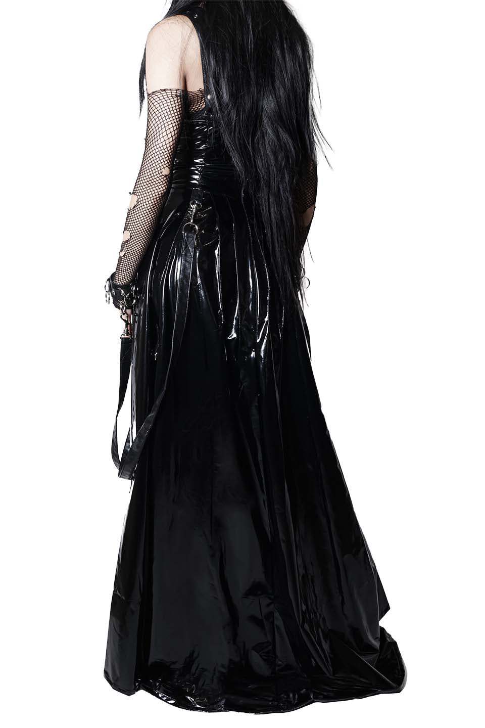 BLACK PVC VINYL INDUSTRY BALL GOWN-Dresses-Lip Service