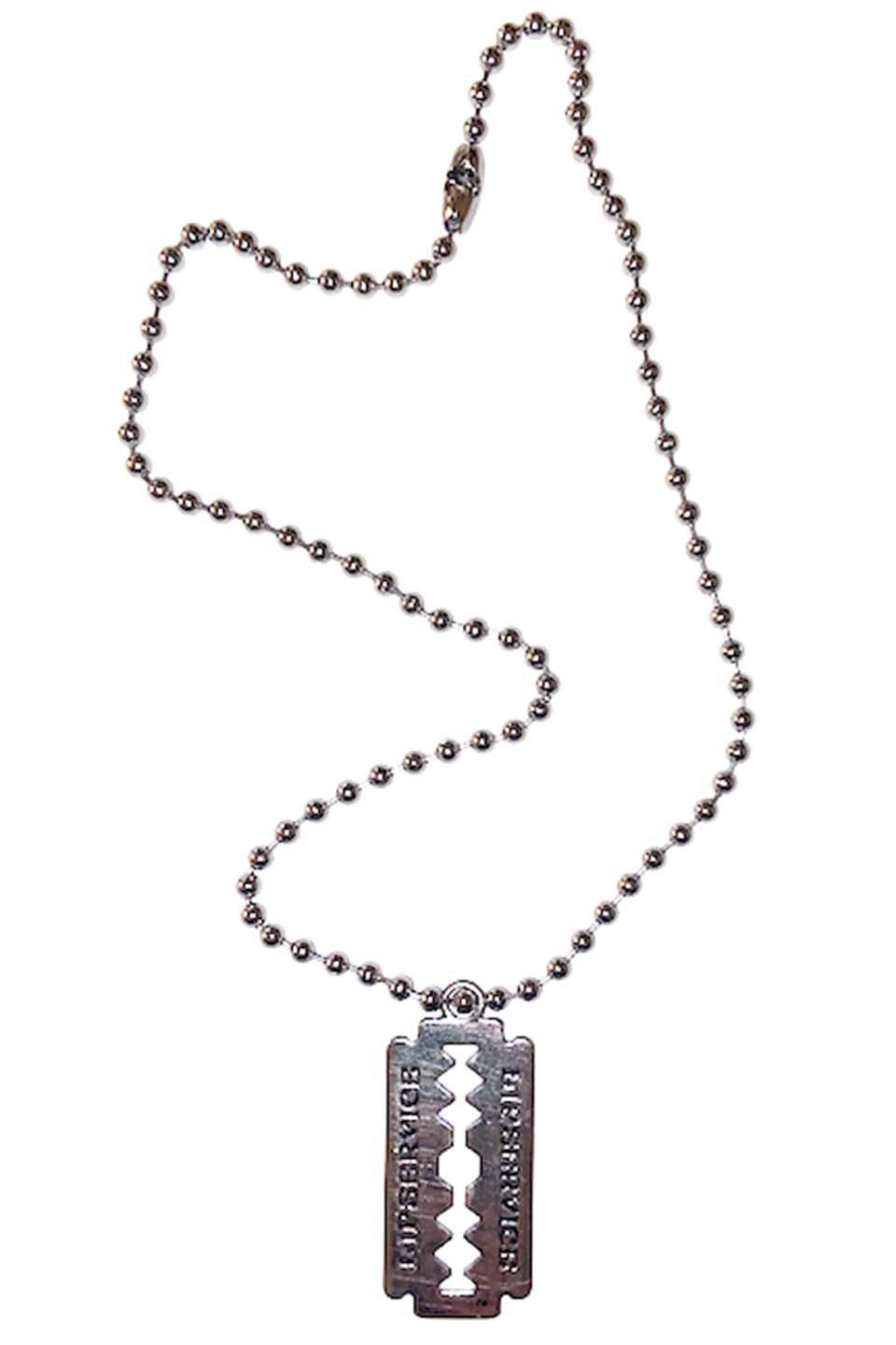 Lip Service Razor Blade Necklace-Accessories-Lip Service