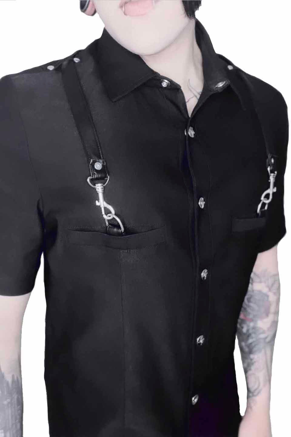 Men's Short Sleeve Gangsta Pranksta Shirt-Tops-Lip Service