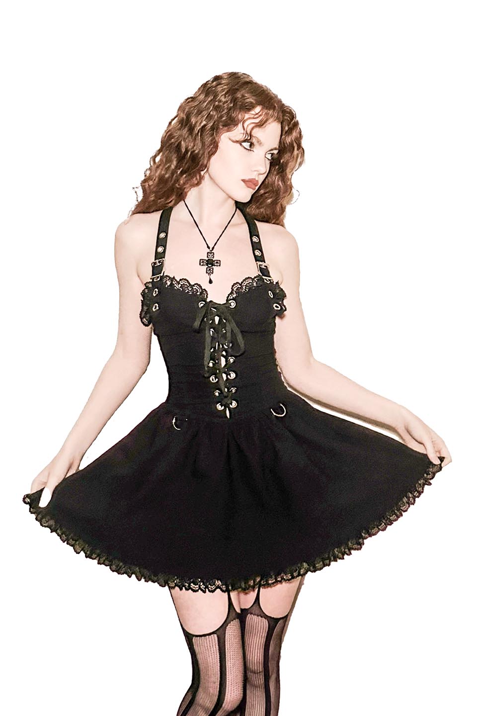 The Fallen Angel Doll Dress-Dresses-Lip Service