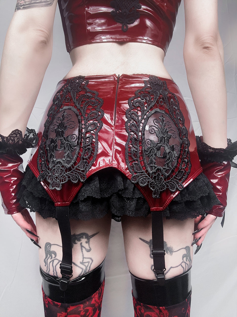 Bloodlust Garter Skirt (limited edition)-Skirts-Lip Service