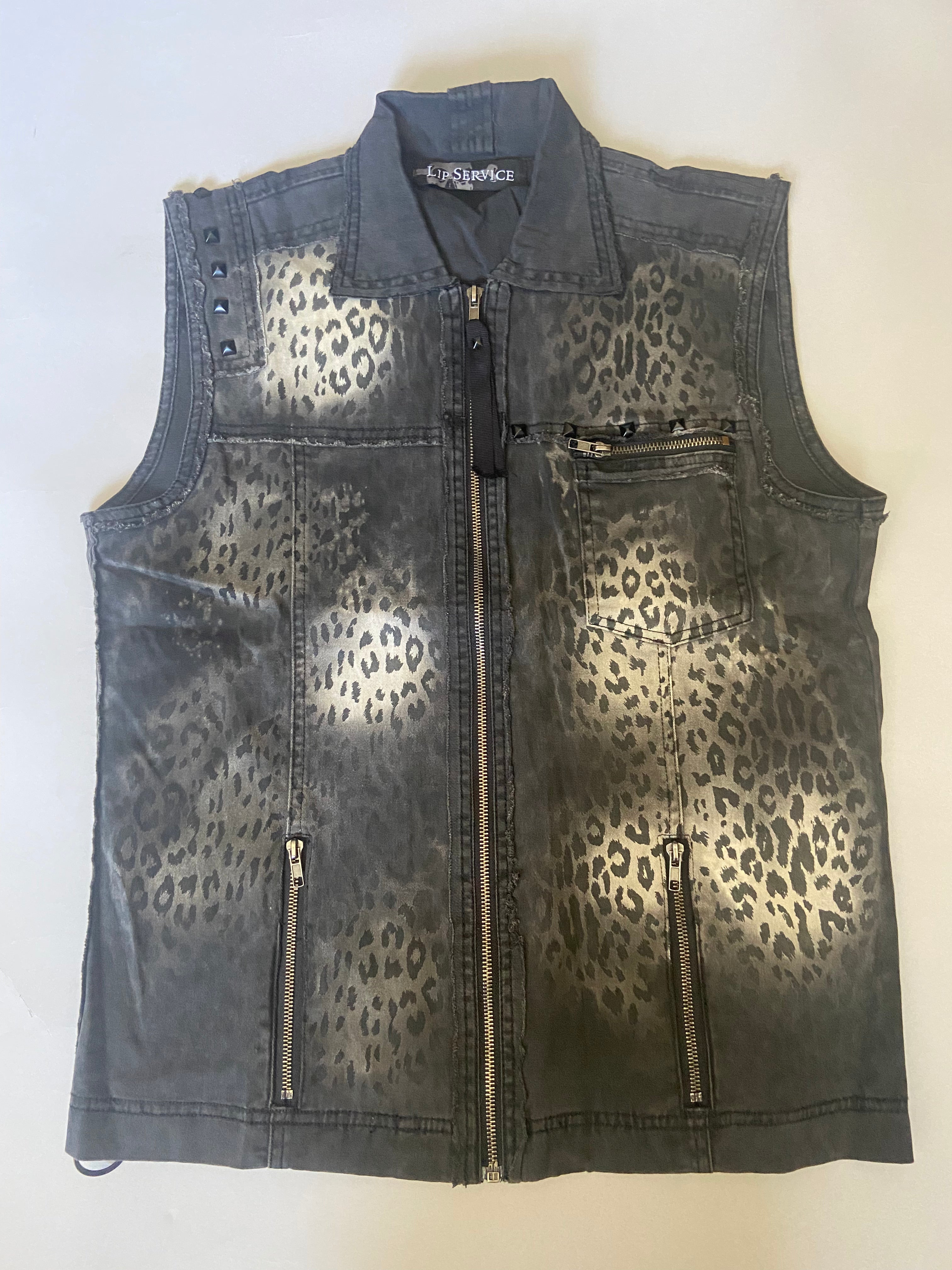 トップス 60's~70's/leopard vest Vintage Leopard Reversible Vest by Watatsune Japan Designer
