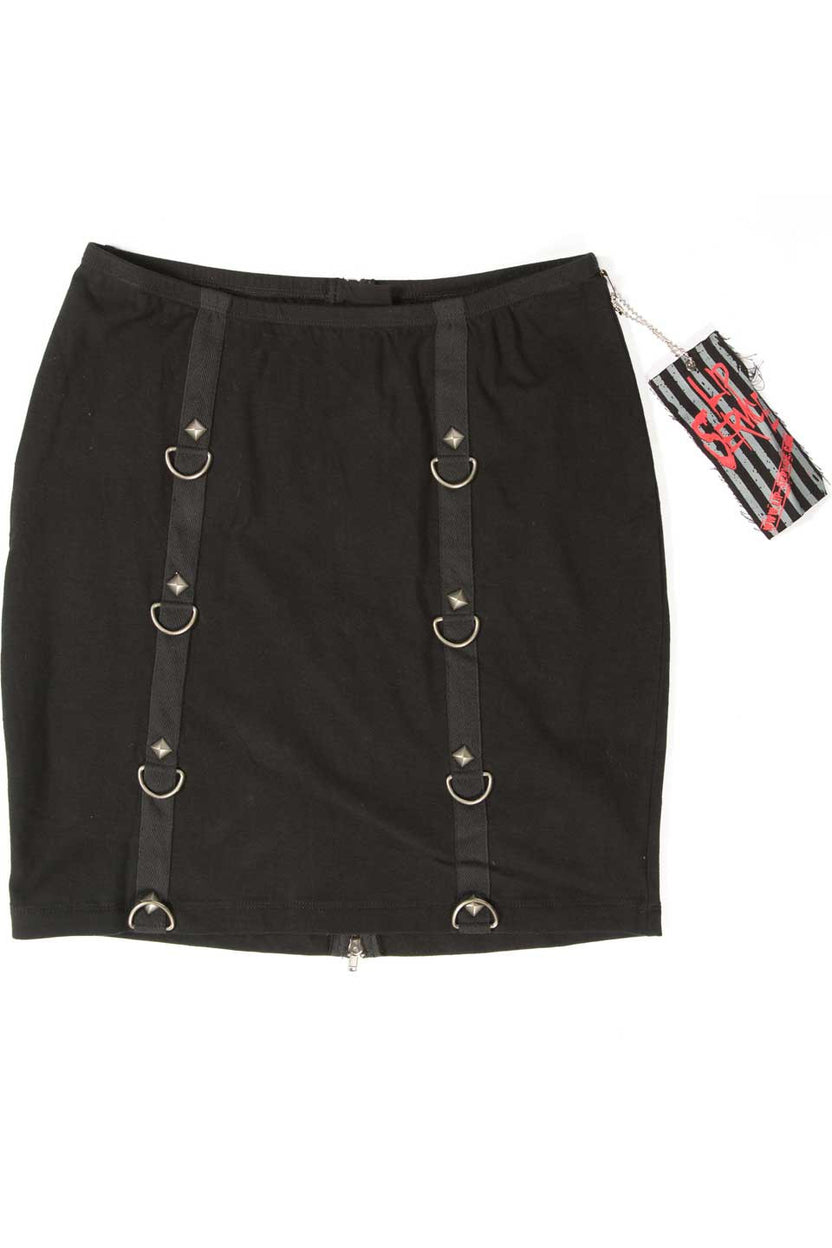 Lip Service Vintage Batz & Bones Pencil Skirt in Black