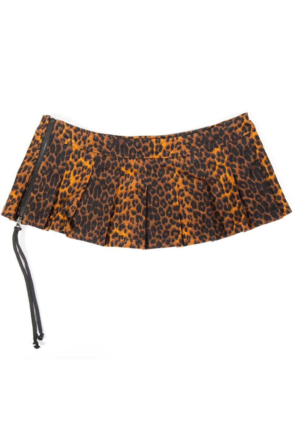Vintage Leopard Pleated Micro Mini Skirt-Skirts-Lip Service
