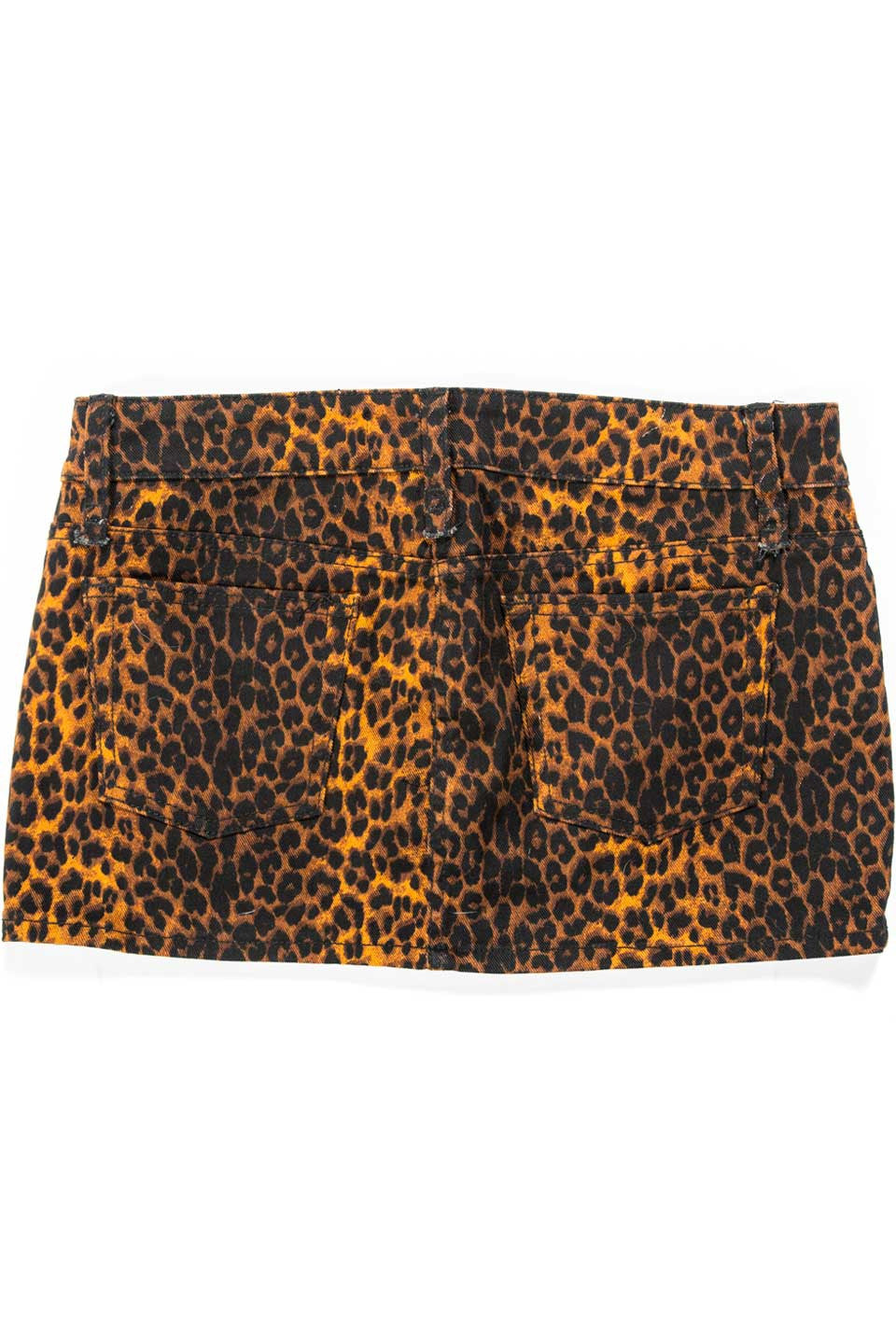 Vintage Leopard Short Jean Skirt-Skirts-Lip Service