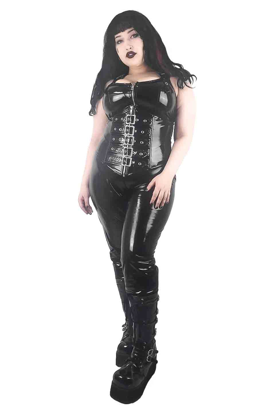 Black PVC material pants  Outfits with leggings, Leggings are not pants, Leather  leggings outfit