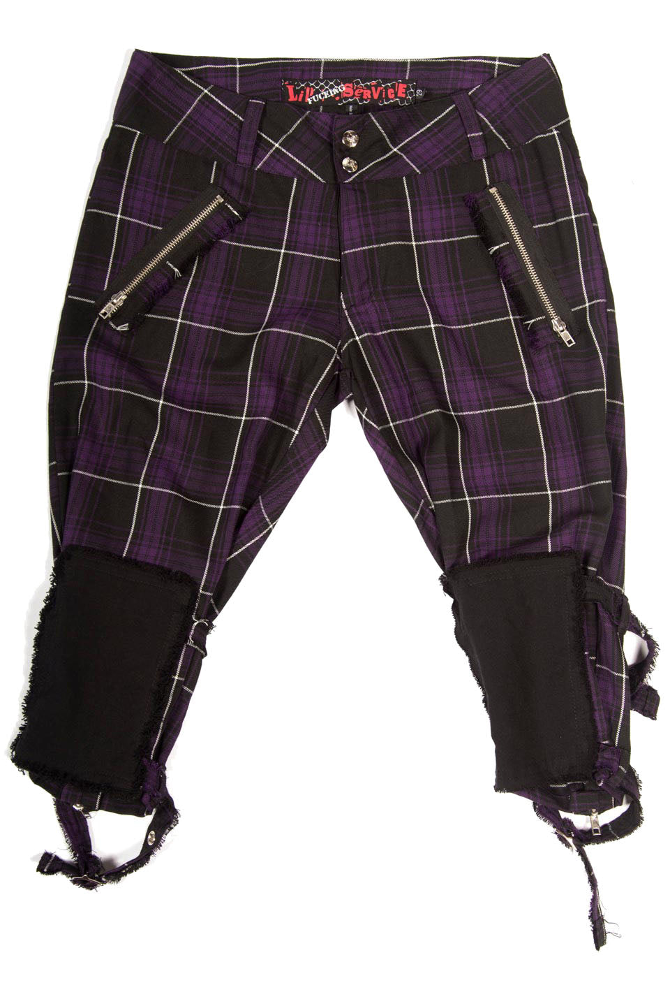 Vintage Punk & Disorderly Purple Capri Pants-Bottoms-Lip Service