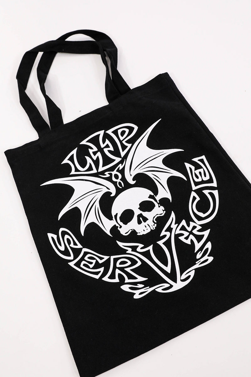 Bat Skull Tote Bag-Accessories-Lip Service