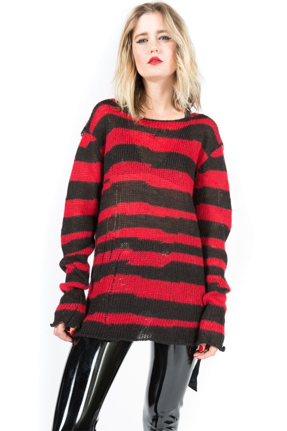 Vintage Nevermind the Mohair Striped Sweater-Tops-Lip Service