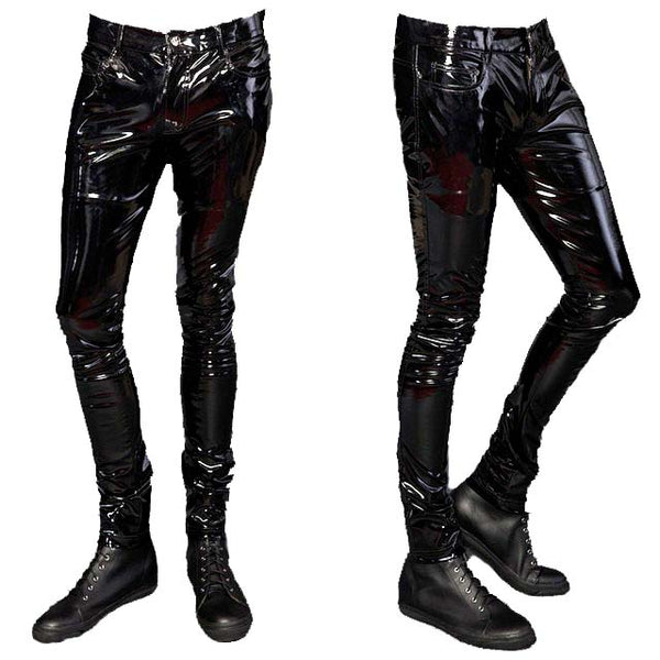 Skinny PVC Vinyl Stretch Jeans-Bottoms-Lip Service